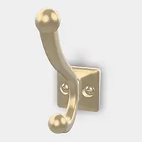 PXB-BN05-211-SB（サテンブラス） 真鍮玉付ダブルフック PXB-BN05型 - BRASS DOUBLE HOOK PXB-BN05