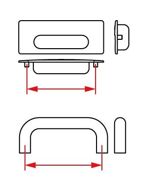 取引専用さん専用。 オールステンレス 埋込取手 HH-KPR150型 SEMI規格準拠