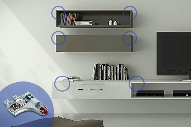 3人がかりだったフロート家具の施工・位置調整が1人で簡単に！